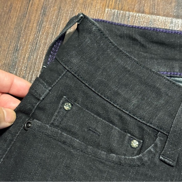 NYDJ Not Your Daughter’s Jeans Crop Pants Stretch Denim Black Capri size 0 NWT - Picture 7 of 10